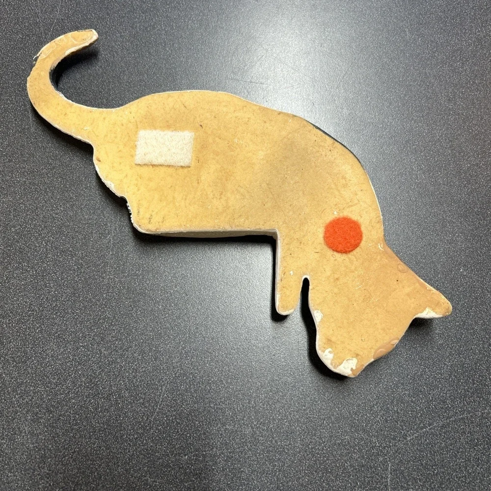 CALICO CAT DOOR SITTER RESIN CBC 1990's LONG HAIRED CAT LOVER VINTAGE
